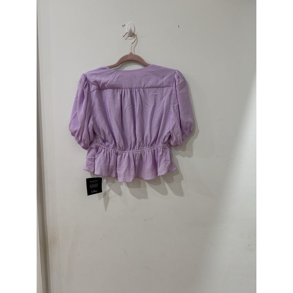 Lulus Irresistible Charisma Lavender Peplum Crop Top - S NWT Coquette Milkmaid - Picture 8 of 8